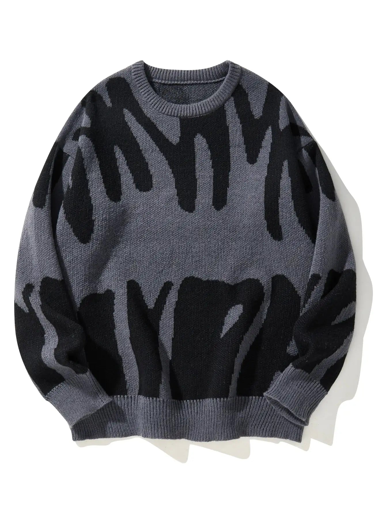 Pull Homme à Motif Jacquard Contrasté