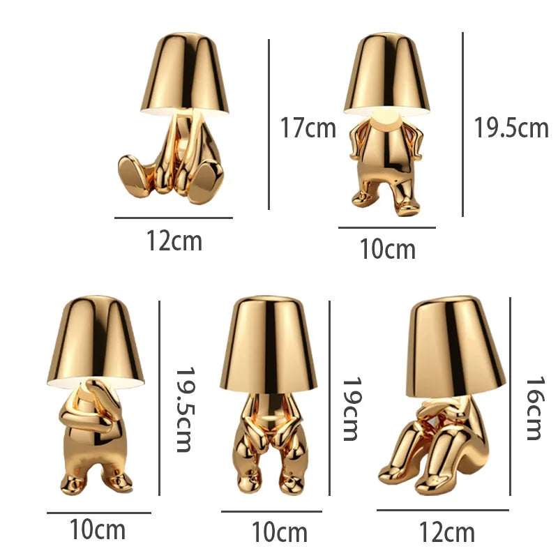 Lampe Pensante Italienne Enfant Doré