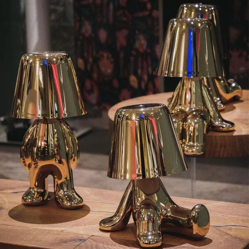Lampe Pensante Italienne Enfant Doré
