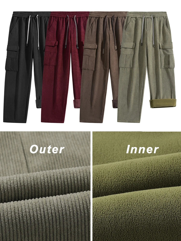Pantalon cargo velours côtelé homme
