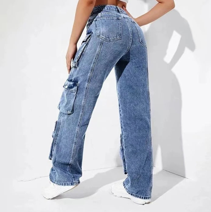 Pantalon Jean Femme Taille Haute