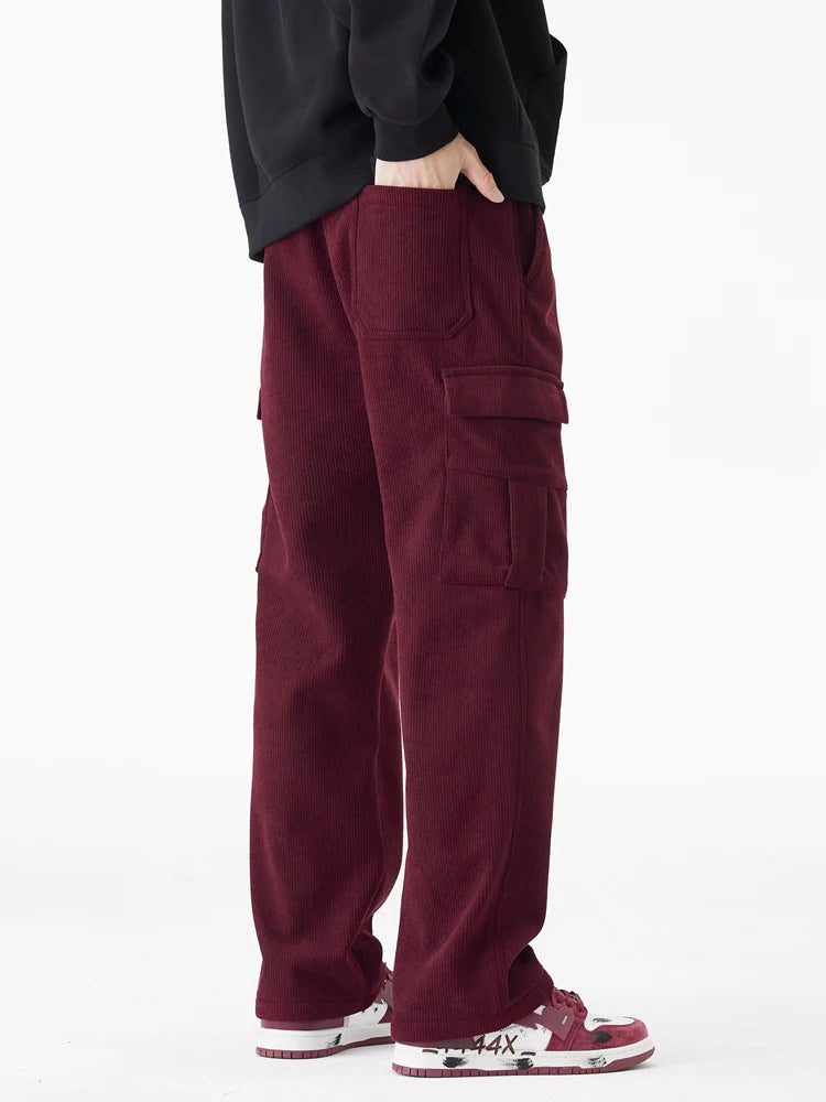 Pantalon cargo velours côtelé homme