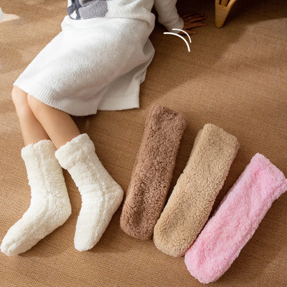 Chaussettes Velours Doux Femme Hiver