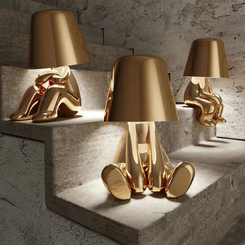 Lampe Pensante Italienne Enfant Doré
