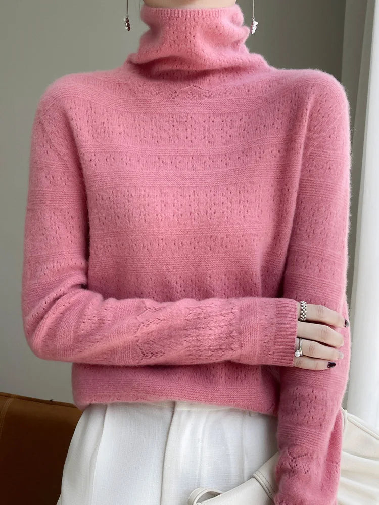 Pull Intemporel avec Col Empilé