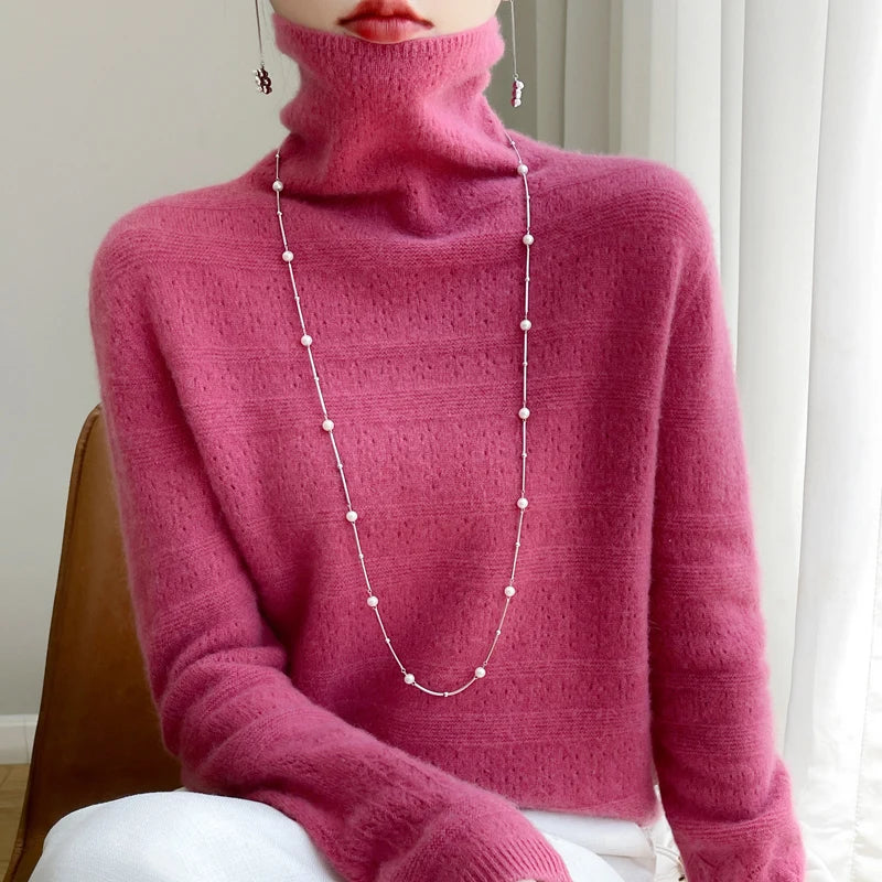 Pull Intemporel avec Col Empilé
