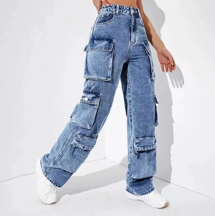 Pantalon Jean Femme Taille Haute