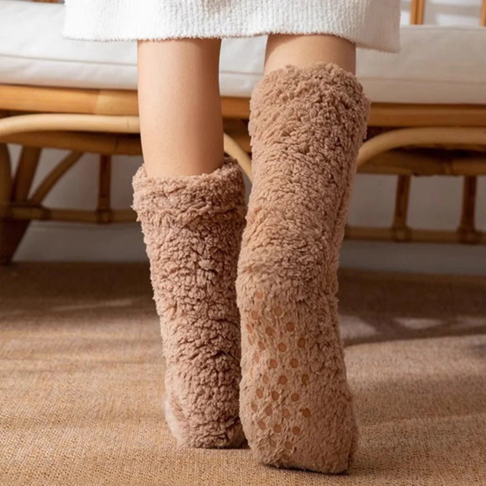 Chaussettes Velours Doux Femme Hiver