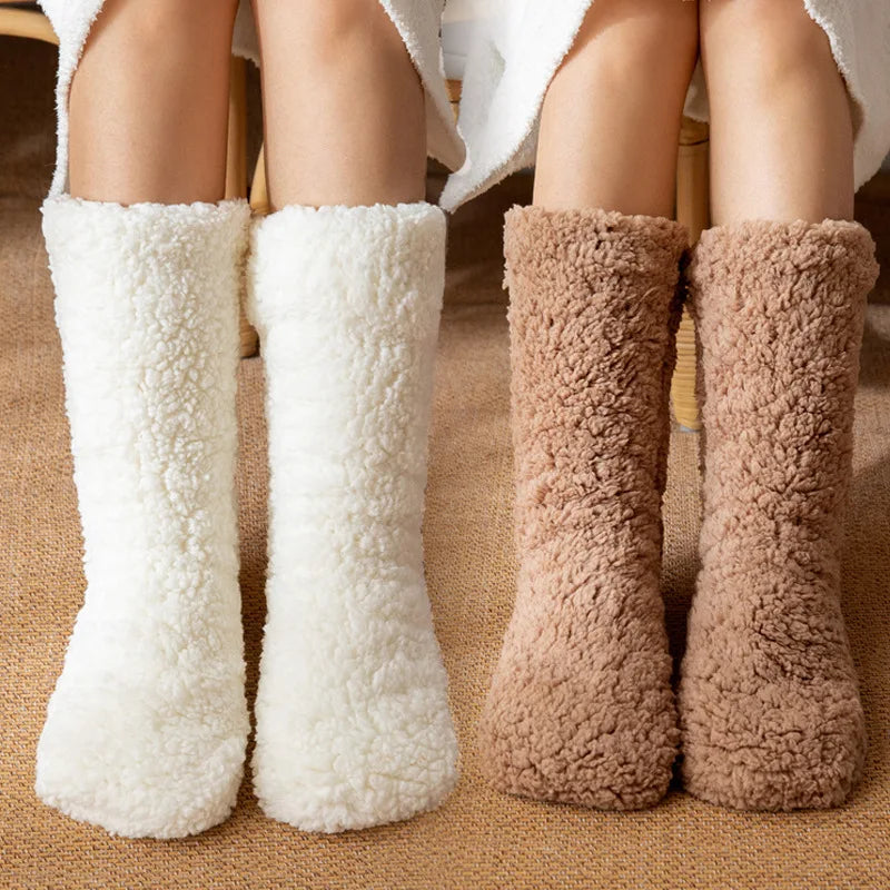 Chaussettes Velours Doux Femme Hiver