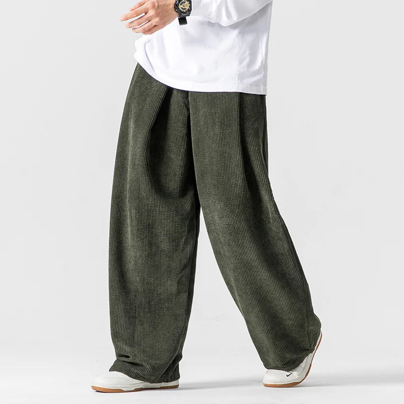 Pantalon Harem Côtelé Homme Automne