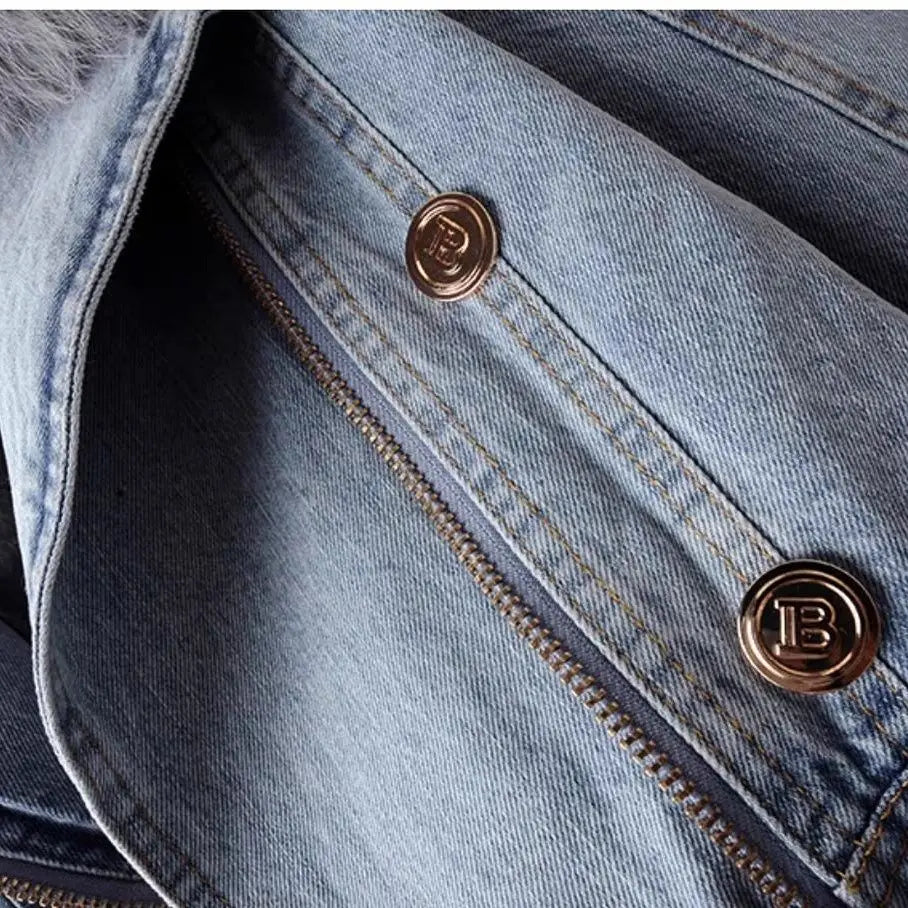 Parka chaude avec col en fausse fourrure