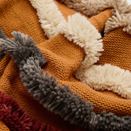Housse de Coussin à Rayures Bohème