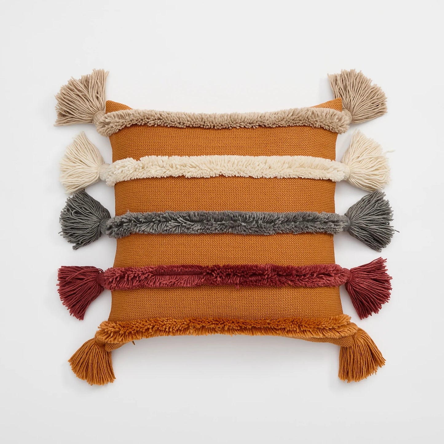 Housse de Coussin à Rayures Bohème