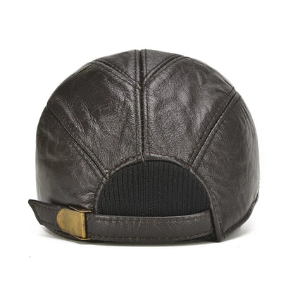 Casquette en cuir véritable homme - Hiver stylé