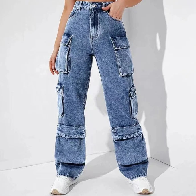 Pantalon Jean Femme Taille Haute
