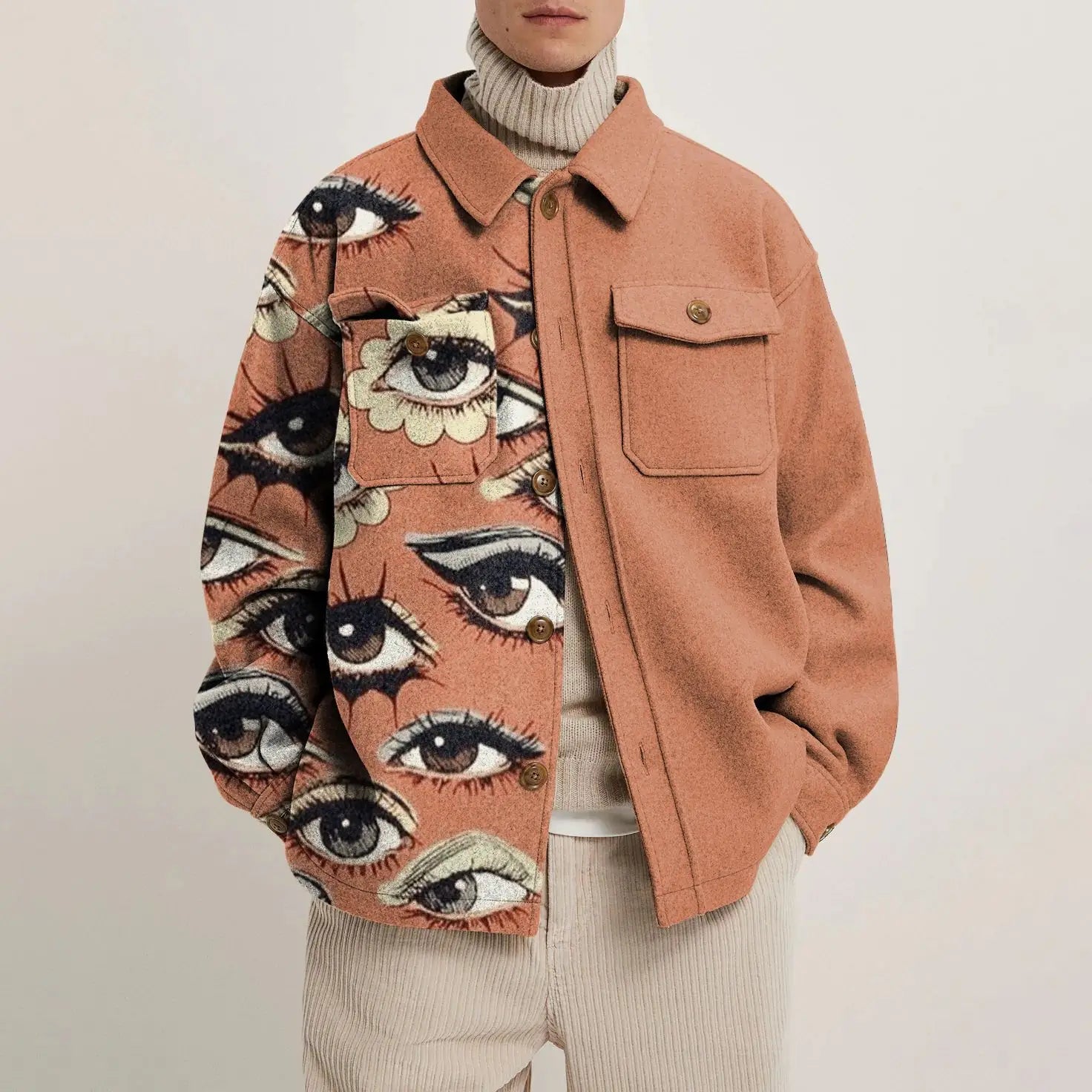 Manteau Homme à Simple Boutonnage 