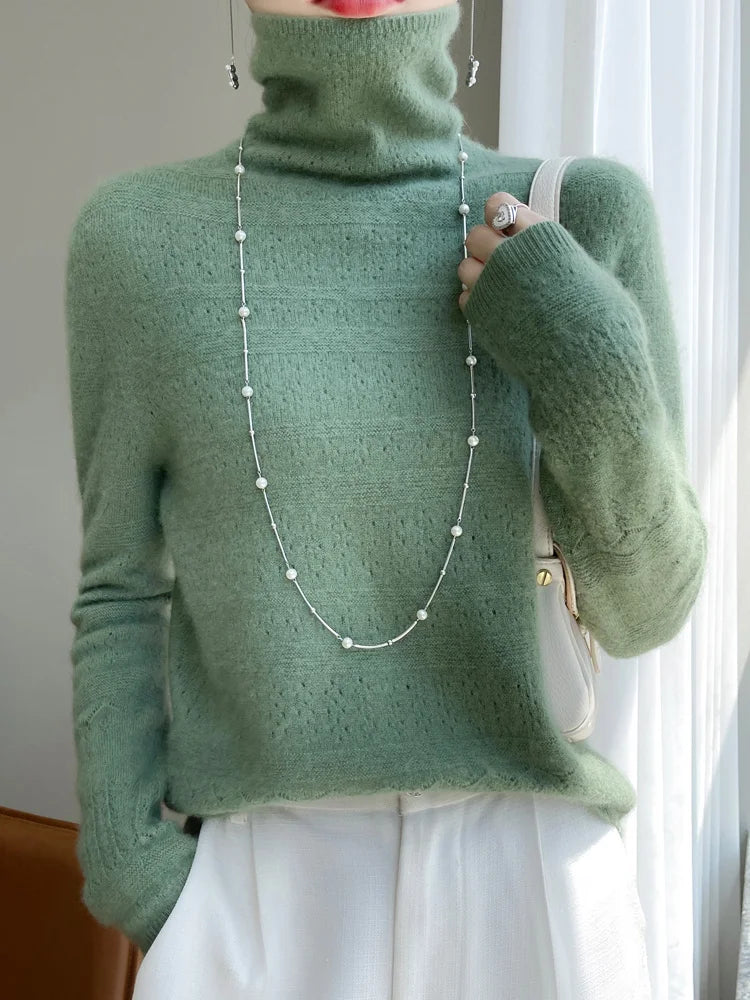 Pull Intemporel avec Col Empilé