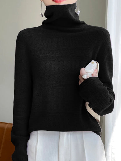 Pull Intemporel avec Col Empilé