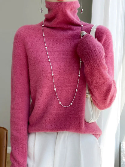 Pull Intemporel avec Col Empilé