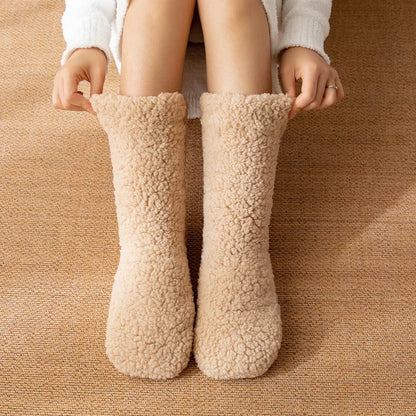 Chaussettes Velours Doux Femme Hiver