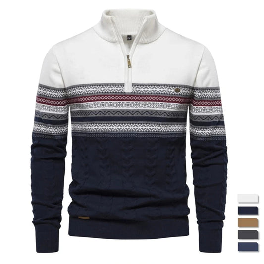 Pull Zippé Homme en Coton Premium