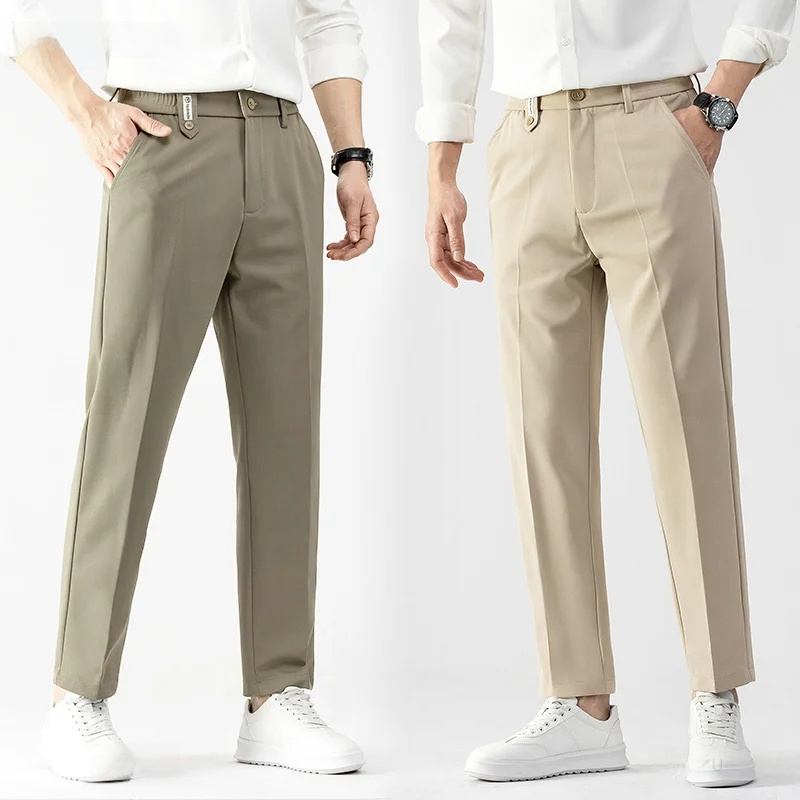 Pantalon classique couleur unie pour homme